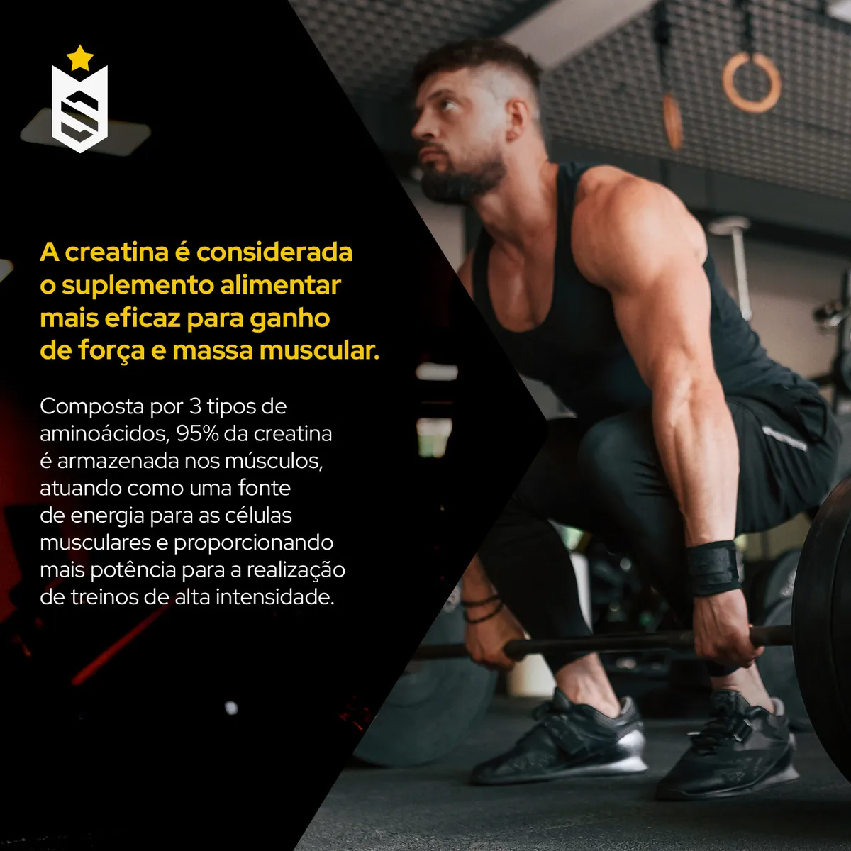Creatina Soldiers é boa? Review completo, análise de pureza e custo-benefício 2026 2 Homem fitness tomando Creatina Soldiers Nutrition, pronto para o treino