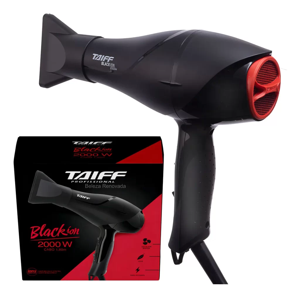 Taiff Black Ion Secador De Cabelo Profissional 2000w