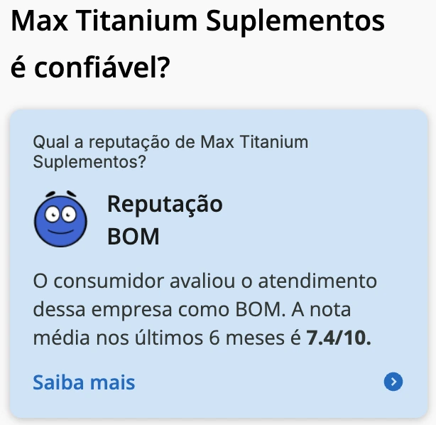 max titanium reclame aqui