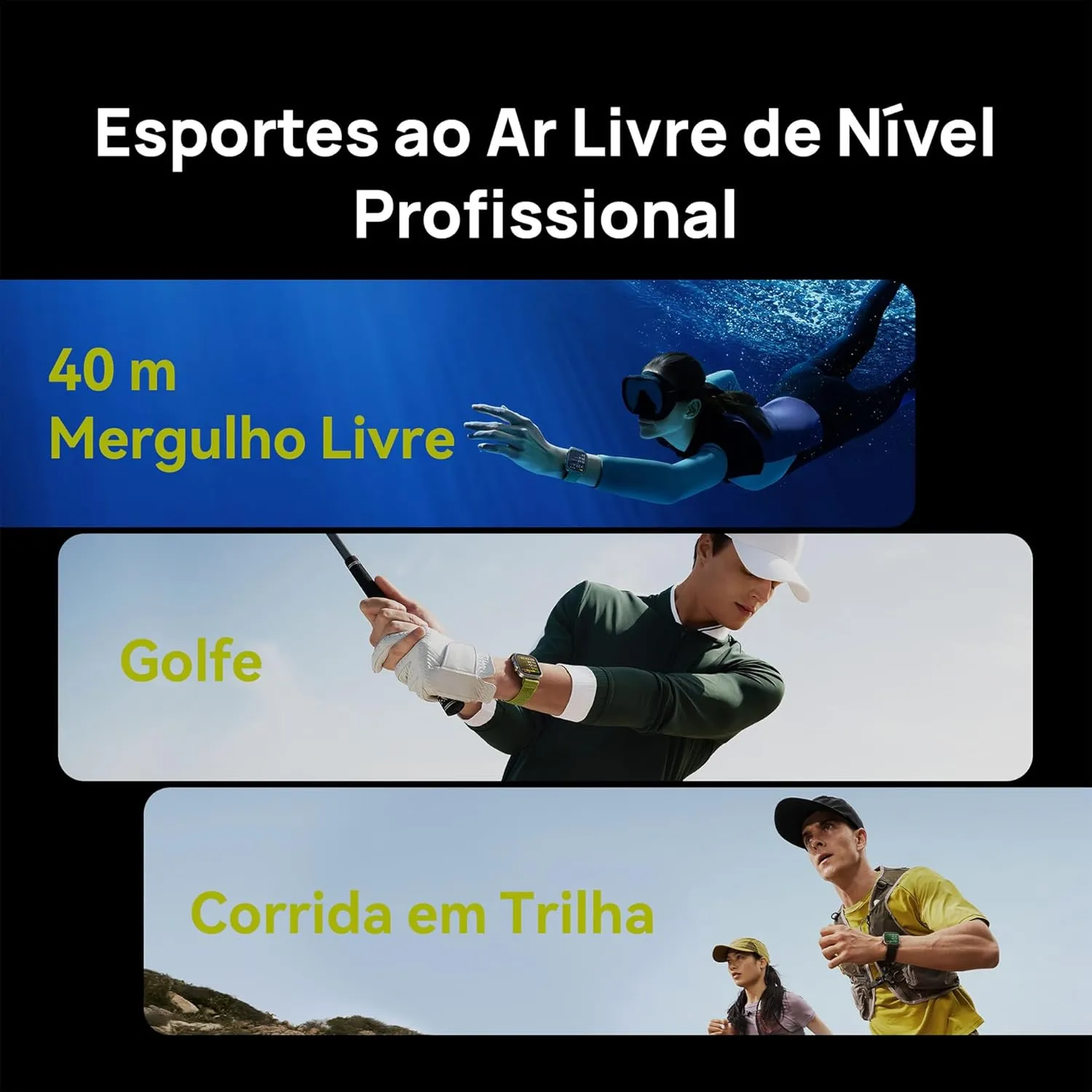 Benefícios e pontos fortes do HUAWEI WATCH FIT 4 Pro, como design e bateria