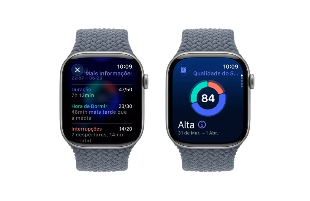 Apple Watch Series 11 no pulso, destacando seu design elegante e foco em saúde e fitness para 2026